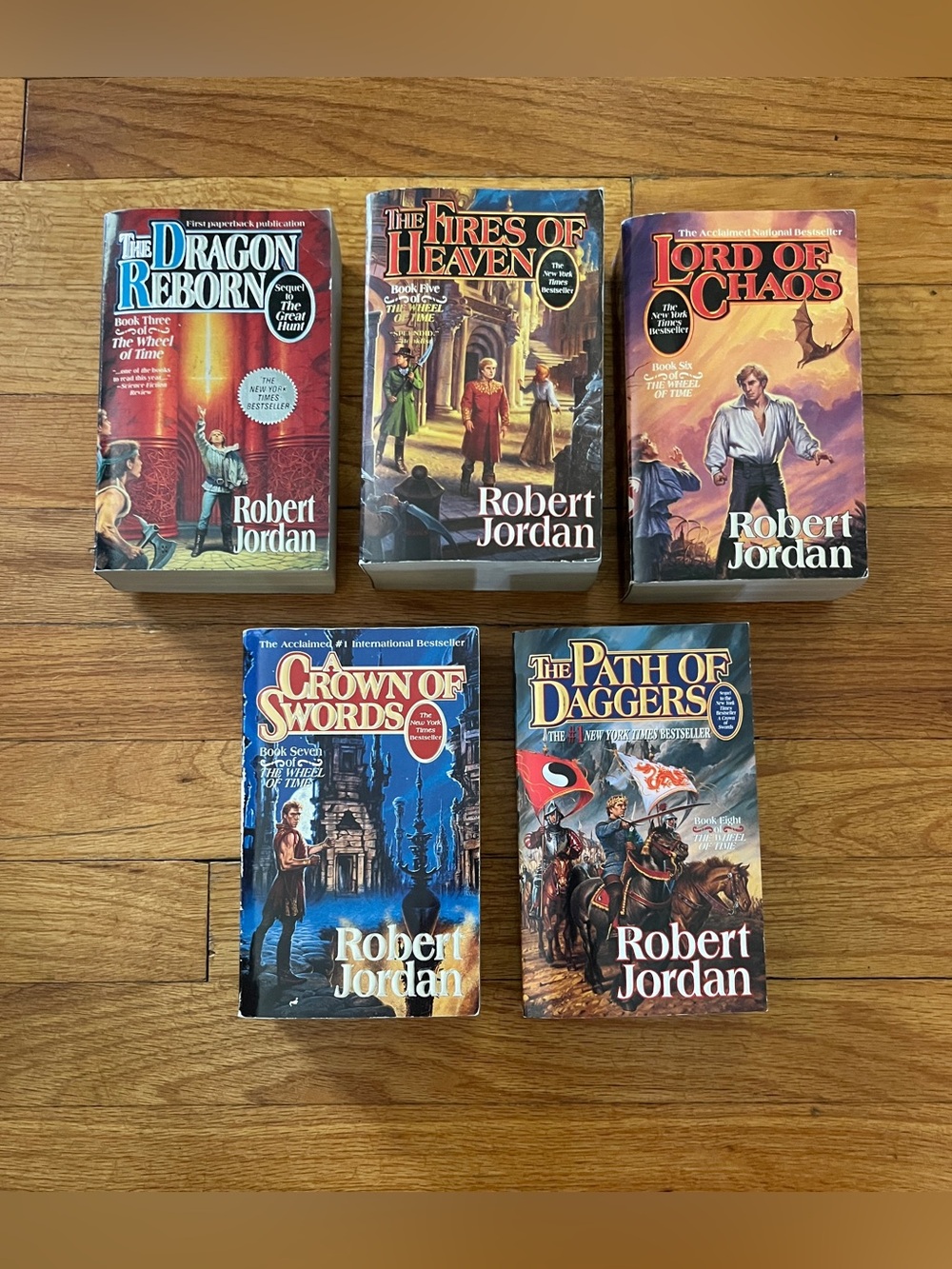 Wheel Of Time Books Lot PB The Path Of Daggers A Crown Of Swords 3 5 6 7 8
